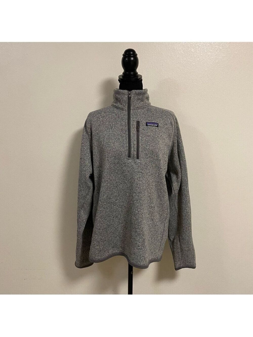 Patagonia Sweater Men’s Size Medium Gray Better Sweater Quarter zip Pullover